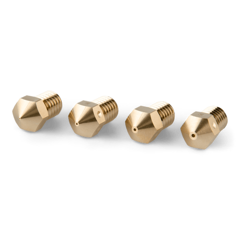 Set de boquillas de latón PrimaCreator RepRap M6 de 3 mm (0,2/0,4/0,6/0,8 mm) – 4 piezas