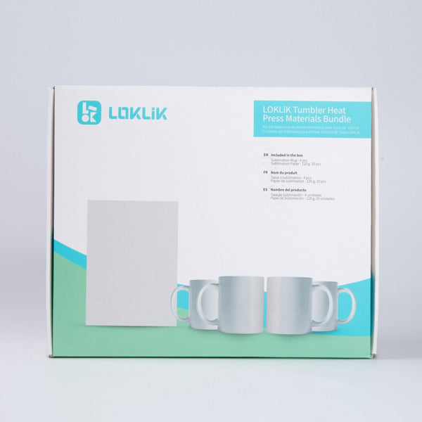 Paquete de inicio LOKLiK para prensa de calor de vaso para auto – 4 vasos + 20 papeles de sublimación
