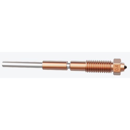 Boquilla de acero endurecido integrada Mingda 0,4 mm (HighCoat) – Repuesto para varios modelos Mingda