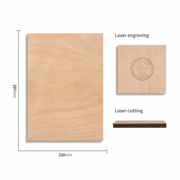 xTool Contrachapado de caoba 2,5 mm (paquete de 6)