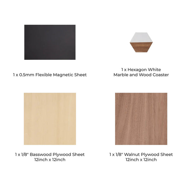 Kit de inicio de material láser xTool – Set de 4 piezas para M1 Ultra