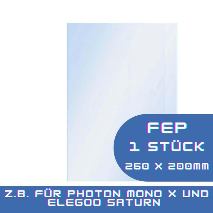 FEP Folie Photon Mono X oder Saturn - 260x200mm Zubehör Resin 3ddruckboss